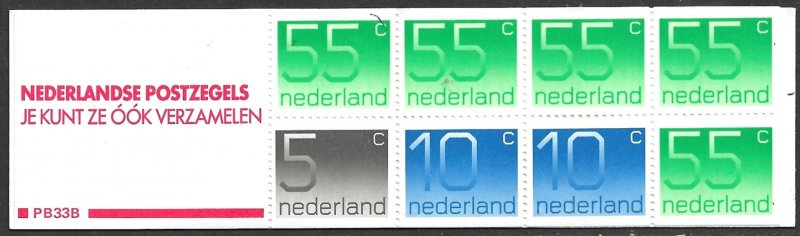 NETHERLANDS 1976-86 Complete 3g Booklet Sc 536g MNH