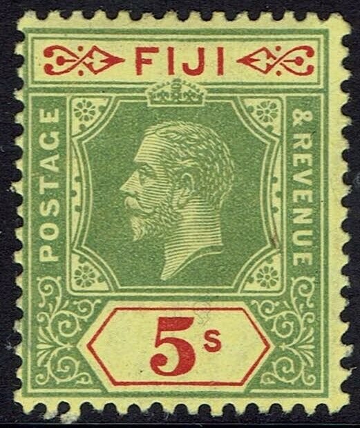 FIJI 1912 KGV 5/- WMK MULTI CROWN CA 