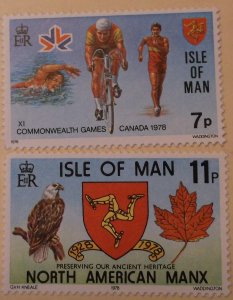 Great Britain Isle of Man 139-40 MNH Sports Topical Full Set  Cat $0.60
