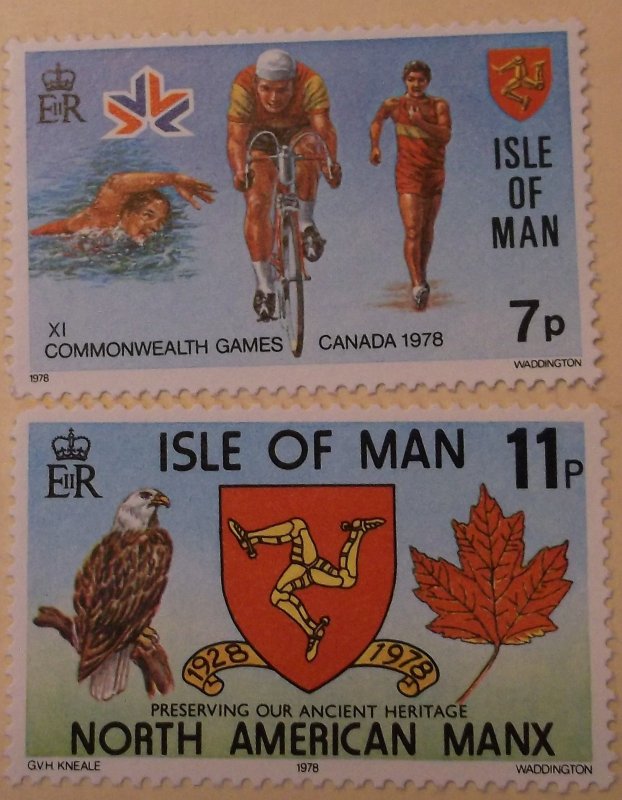 Great Britain Isle of Man 139-40 MNH Sports Topical Full Set  Cat $0.60