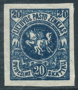 Lithuania, Sc #52, 20sk MH