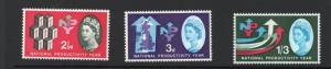 GB QEII 1962/63 ordinary commemoratives MNH condition.