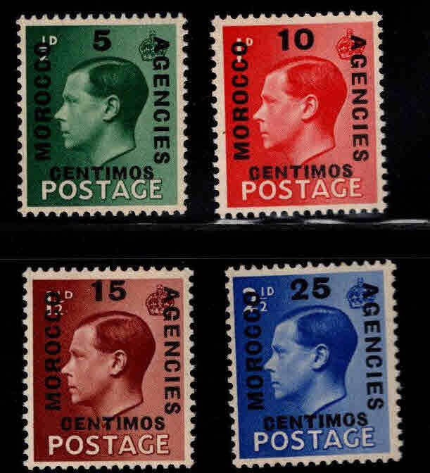 Great Britain, Morocco Scott 78-81 MH* 1936 overprint set