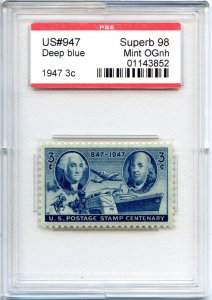 US SCOTT #947 MINT-SUPERB-OG-NH GRADED 98 PSE SLAB SMQ $50 (7/24/24 GP)