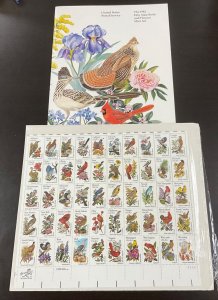 1953-2002  1982 THE FIFTY STATE BIRDS AND FLOWERS MINT SET - U.S. STAMPS & BOOK