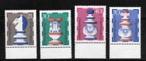 Germany Scott B491-94 MNHOG - 1972 Faience Works Chess Pieces - SCV $2.70