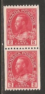 Canada  SC 132 Pair Mint,  Hinged