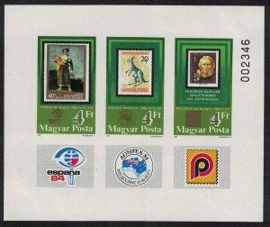 Hungary Painting Kangaroo International Stamp Exhibitions MS Imperf SG#MS3547