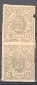 Luxembourg Rarity #33c imperf vertical pair Mint H - C$5400.00 -- Signed