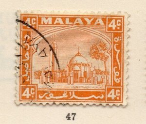 Malaya Selangor 1935 Mosque Early Issue Fine Used 4c. 162643