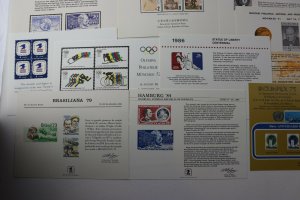 WW US Philatelic Exhibition stamp club Souvenir card sheet pages lot reprint