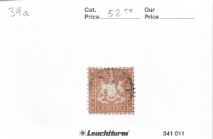 Germany: Wurttemberg Sc #39a used (57505)