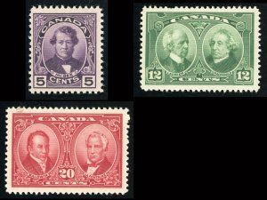 Canada Scott 146 - 148 Mint LH OG  QC033  bhmstamps