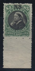 Canada (Nova Scotia Revenue Stamp), van Dam NSB18a, MNH, Rough Perf 12.5