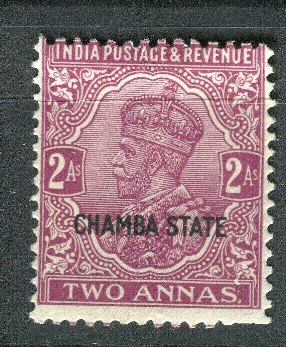 INDIA CHAMBA; 1927-37 early GV issue Mint hinged Shade of 2a. value