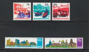 Singapore 1971 Tourist Publicity Scott # 133 - 137 MH