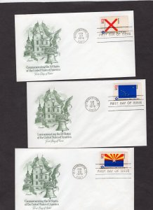 1633-82 State Flags, FDC set/50, Artmaster