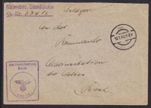 Germany, 1940 Destroyer Hermann Kuehne Feldpost Cover