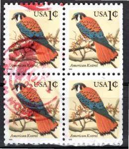 USA; 1995: Sc. # 2477:  Used Block of Four Single Stamp > Dated 1995