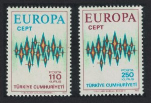 Turkey Europa CEPT 2v 1972 MNH SC#1907-1908 SG#2414-2415 MI#2253-2254