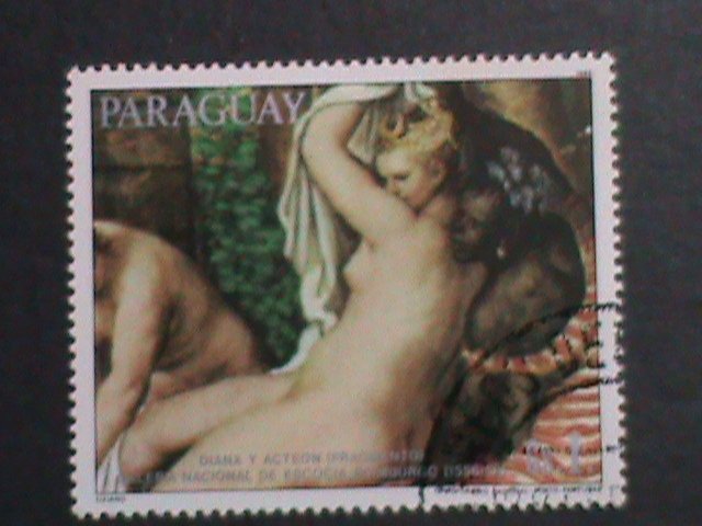 ​PARAGUAY-PROMOTION SALE-WORLD FAMOUS NUDE ART PAINTING LARGE SIZE STAMP VF