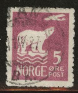 Norway Scott 106 Polar Bear and Airplane stamp 1925 CV$16