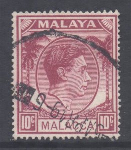 Malaya Malacca Scott 9 - SG9, 1949 George VI 10c used