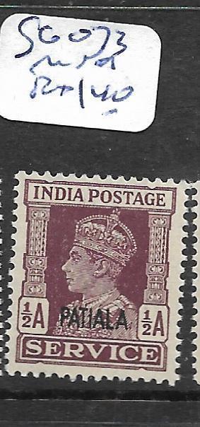 INDIA PATIALA (PP1702B)  KGVI SERVICE 1/2A SG O73  MNH