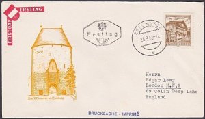 AUSTRIA 1962 commem FDC - Pinzgau..........................................A2668