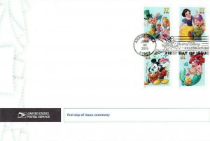 USPS 1st Day Ceremony Program #3912-#3915 Art of Disney Celebration Mad Hatter