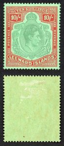 Leeward Is SG113b 10/- Green and red/green M/M Cat 150 pounds