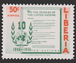 LIBERIA 1955. SCOTT # C96. MINT
