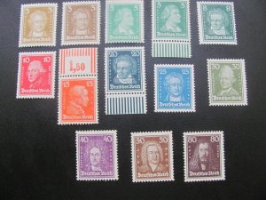 GERMANY 1926 MNH SIGNED SCHLEGEL SC 351-362 FAMOUS GERMANS XF SET 1100+ EU (115)