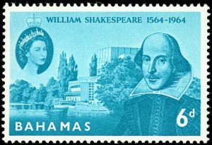 BAHAMAS Sc 201 VF/MNH - 1964 6p - Shakespeare Memorial Theater