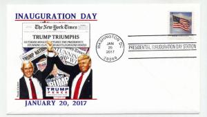 2017 Trump Pence Panda Cachets design 5 NY Times  Inauguration Day Cover