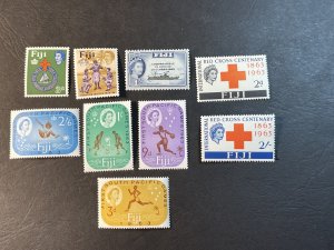 FIJI # 199-207-MINT/NEVER HINGED----SINGLES--9 STAMP RUN--1963-64