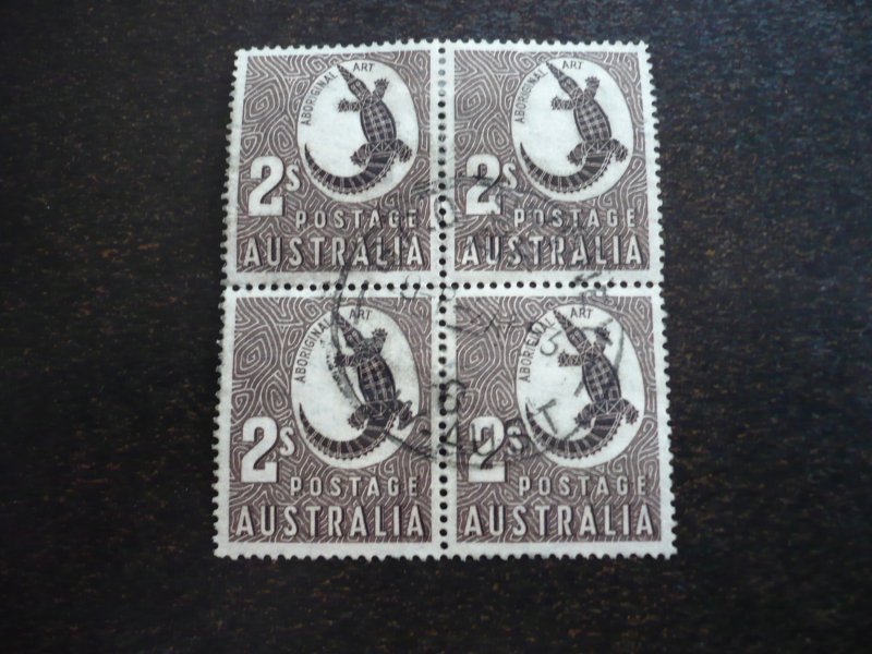 Stamps - Australia - Scott# 212 - Used Block of 4 Stamps