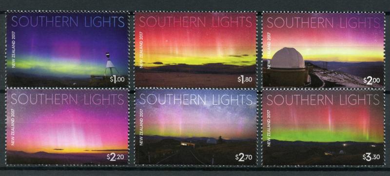 New Zealand NZ 2017 MNH Southern Lights 6v Set Light Science Stamps