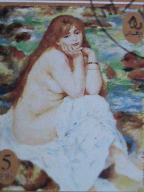 AJMAN 1972 WORLD FAMOUS NUDE ARTS PAINTING BY FAMOUS PAINTERS CTO BLOCK VF