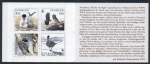 Sweden Sc 2100a 1994 WWF Fauna stamp booklet pane in booklet mint NH