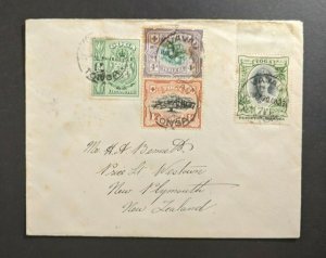 1936 Vavau Tonga Cover to New Plymouth New Zealand Breadfruit Stamp