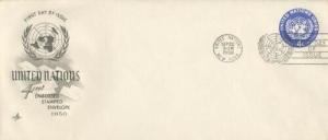 UN U2 4c #10 SIZE STAMPED ENVELOPE - Artcraft