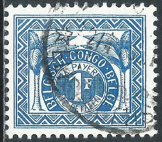 Belgian Congo, Sc #J16, 1fr Used