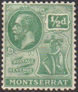 Montserrat 1923 ½d green MH