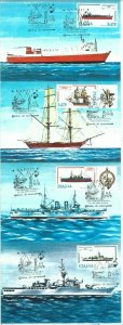 68942 - ITALY - POSTAL HISTORY - set of 4 MAXIMUM CARD - BOAT SHIPS 1978-