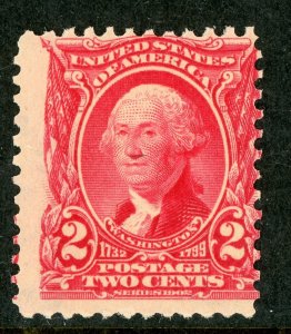 USA 1902 Washington  2¢ Red Perf 12 Scott 301 MNH L392