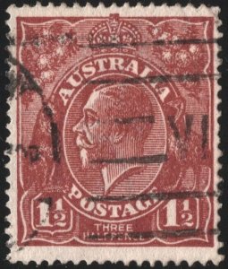 Australia SC#24 1½d King George V (1918) Used