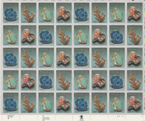 1992 Minerals Full Sheet of 40 Stamps #2700-03 MNH