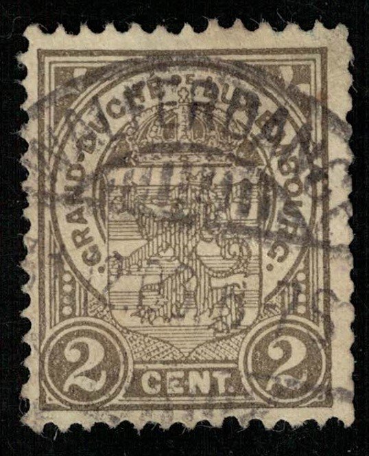 1907, 2 cent., Luxembourg, Coat of Arms, SG #158 (T-7331)