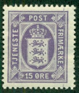 DENMARK #O23, Mint Never Hinged, Scott $46.00